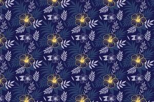 textile design with line art roses cotton blooms and leaf sketches arranged in continuous floral patterns for fashion and wrapping vector