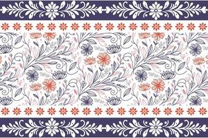 outline rose sketch drawing, cotton border floral motif, textile pattern for fabric print, wrapping texture idea, fashion pillow cover design vector