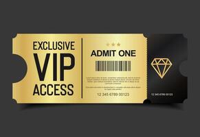 VIP pass design template admit design template vector