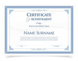 Certificate or diploma Template Business Training Achievement with Elegant and luxurious certificate awards template vector