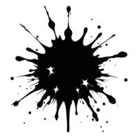 Black and White Ink Splash Texture - Abstract Artistic Splatter with Drips and Smudges vector