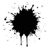 Black Splash Texture - Fine-Grain Ink and Paint Splatters on White Background for Digital Art and Design vector