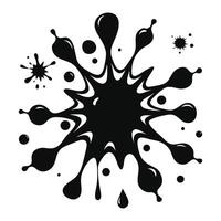 Stylized Black and White Splash Graphics - High-Resolution Ink and Paint Textures vector