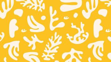 Hand drawn repeat with funky curved lines and cute flowers perfect for wrapping paper, apparel prints, and sunny holiday vibes. vector
