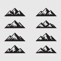Set of mountain icons design vector