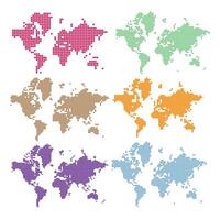 World map set vector