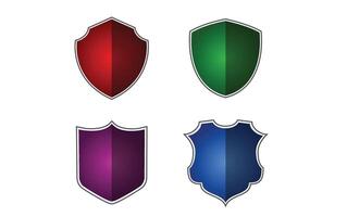 set of shields with gradient colors, collection of shields assets vector