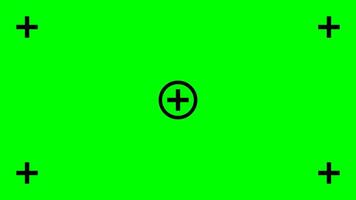 Green screen background with black tracking cross marks. Chromakey technique in film making industry. Technology to add visual effects or VFX during movie post-production phase. illustration vector