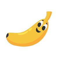 banana colorful collection of adorable fruit and vegetable characters with various facial expressions in cartoon style vector