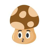 mushroom colorful collection of adorable fruit and vegetable characters with various facial expressions in cartoon style vector