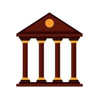An icon of a building with columns vector