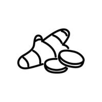 Ginger root icon with two slices vector