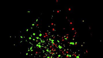 Animated Colorful Confetti Falling. High-res UHD 4K quality in MOV format, complete with ProRes 4444 codec for alpha channel support. Ideal for VFX, Colorful Isolated Confetti party popper Explosion video