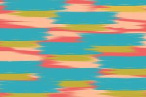 Ikat Pattern Design for Fabric. Ethnic fabric design. clothing, textile, wrapping, background, wallpaper, carpet, Boho, embroidery, print, ornament vector
