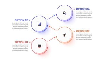 Minimal Business Infographic Design with Thin Line, Circle Label, Icon and Three Option. Suitable for Workflow, Diagram, Chart, Presentation vector