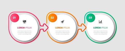 Timeline Infographic Template with Circle Label, Icons and 4 Numbers for Presentation vector