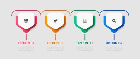 Abstract Infographic Template with Circle Label, Thin Line, Icons, and 3 Options for Presentation vector