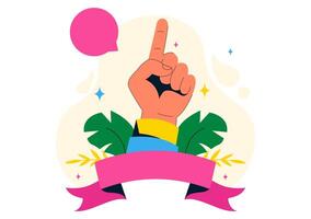 Illustration of Happy Left-Handers Day with Celebration Elements in Flat Style vector