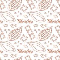 Bakery and Chocolate Seamless Cartoon Background in Flat Artistic Style vector