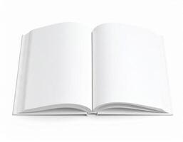 Book with empty pages mockup template photo