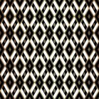 Rhombus Seamless Pattern Design in Gold on Black Background with Line Texture vector