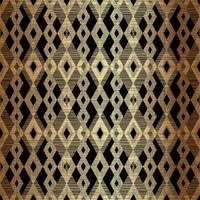 Gold Bronze Geometric Rhombus Seamless Pattern Design on Black Background in Elegant Style vector