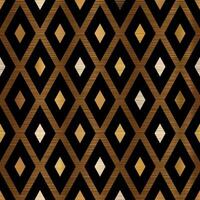 Simple Gold Geometric Rhombus Seamless Pattern Design on Black Background vector