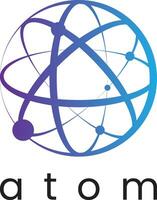 Atom Globe Logo A Futuristic Depiction of Atomic Structure Logo vector