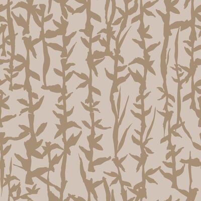 Wallpaper camouflage with vertical bamboo stalks. Floral and branch print for fabric with foliage. Chinese traditional pattern. Seamless hand draws leaf texture. Brown camo background