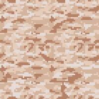 Digital camo background, seamless pattern for your design. Sand brown coloring camouflage, modern fabric print. Abstract repeating wallpapers vector