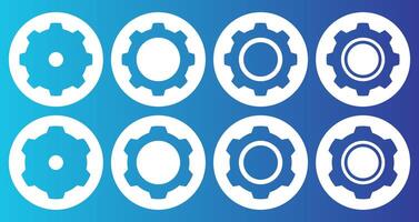 Simple Setting Icon Set Print vector