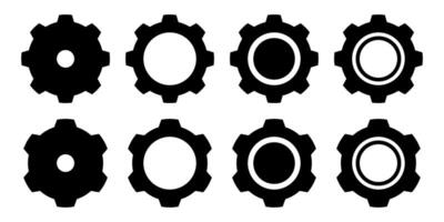Simple Setting Icon Set For Light Mode vector