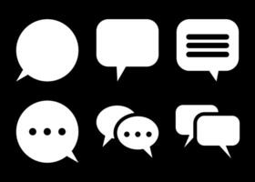 Minimalist Chat and Message Icons For Dark Mode vector