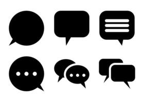 Minimalist Chat and Message Icons For Light Mode vector