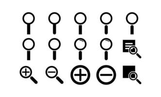 Simple search icon set vector