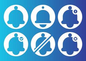 Notification Bell Icon Set Print vector