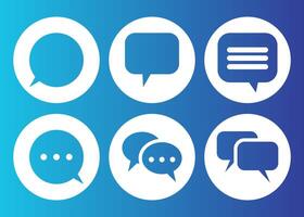 Minimalist Chat and Message Icons Print vector