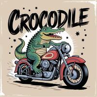 Crocodile tshirt design, minimal printable tshirt design. vector