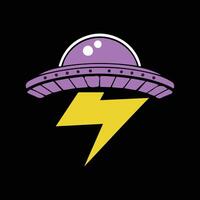 Stylish Minimal UFO T-Shirt A Unique and Trendy Design for Out-of-This-World Vibes. vector