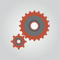 Interlocking Gears Illustration Mechanical Engineering Concept in Style vector