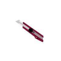 A flat illustration of a red utility knife box cutter with extended blade vector