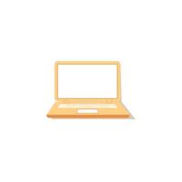 a flat illustration of laptop vector
