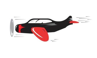 Small propeller aircraft high speed plane vector