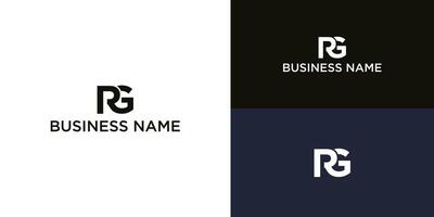 RG Monogram Logo Design, Abstract Letter Symbol for Business Branding, Modern Minimalist Style vector