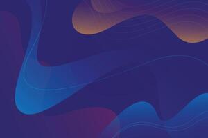 Dark abstract dynamic shapes background. Modern backdrop with colorful wavy shapes. Liquid color background design. Fluid gradient shapes composition. vector
