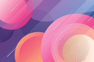 Abstract modern geometric background. Gradient circles composition. Futuristic bright colorful gradient backdrop. vector