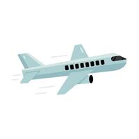 Flat Illustration of a Flying Airplane vector