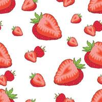 Print background strawberry vector