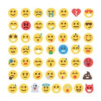 Set of emoticon collection illustration creative design for apps websites and digital content vector