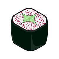 mixed sushi roll isometric illustration suitable for menu templates and food packaging designs vector